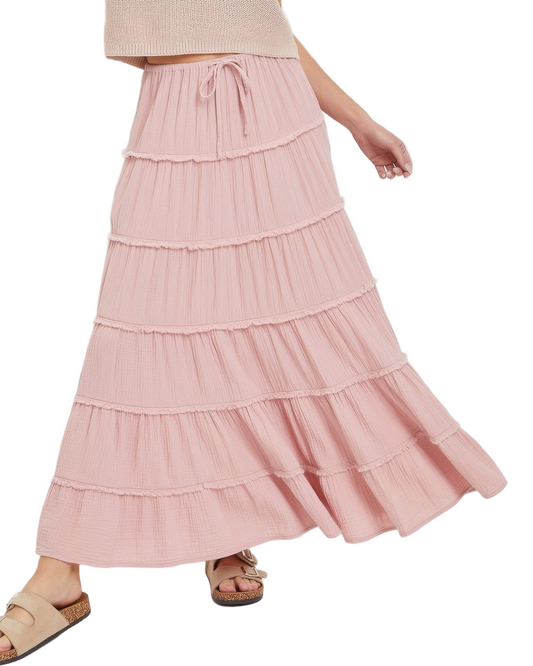 Tiered Maxi Skirt - 3 color options