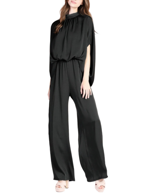 Washed Poly Silk Caftan Jumpsuit