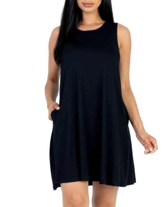 Sleeveless Flare Mini Dress - 4 color options