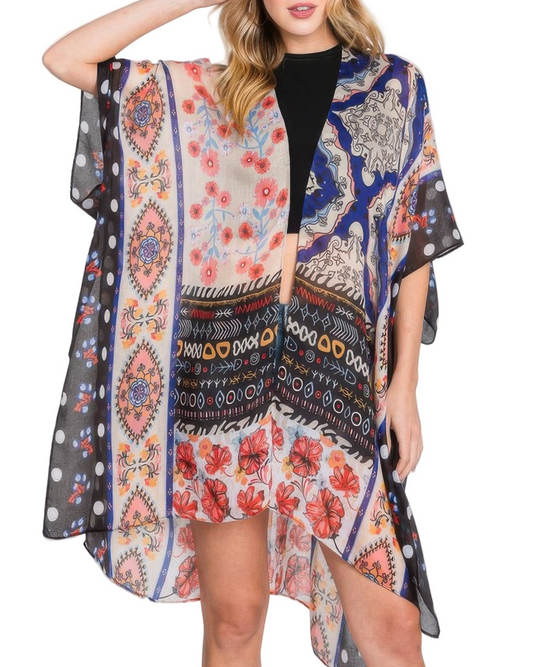Boho Flower Print Cover-Up