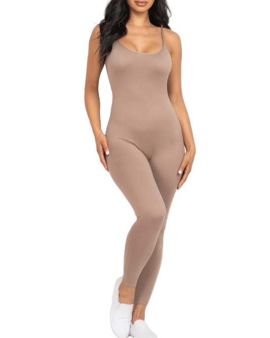 Solid Bodycon Jumpsuit - 11 color options