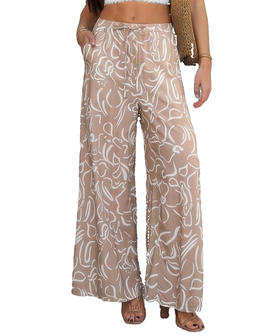Wide Leg Pants with drawstring - 6 color options